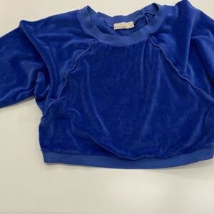 Suzie Kondi Velour Crop Sweatshirt